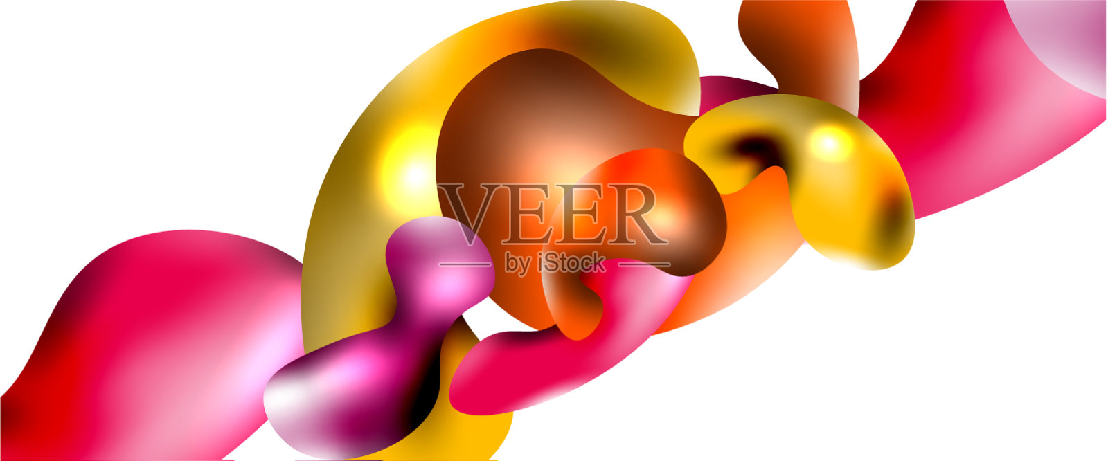 气泡抽象了背景液体的飞溅插画图片素材