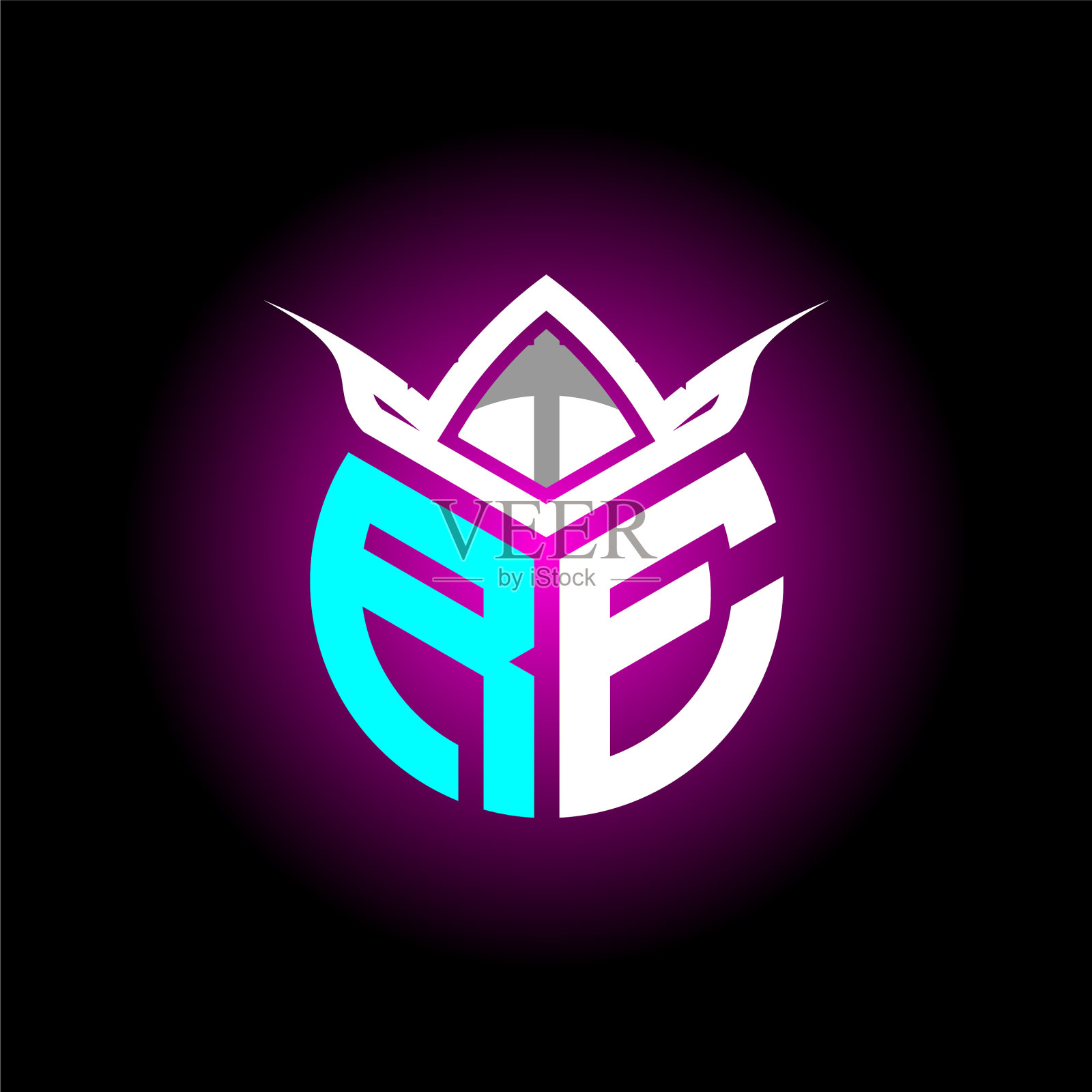 首字母极简r e字母组合标志字母插画图片素材