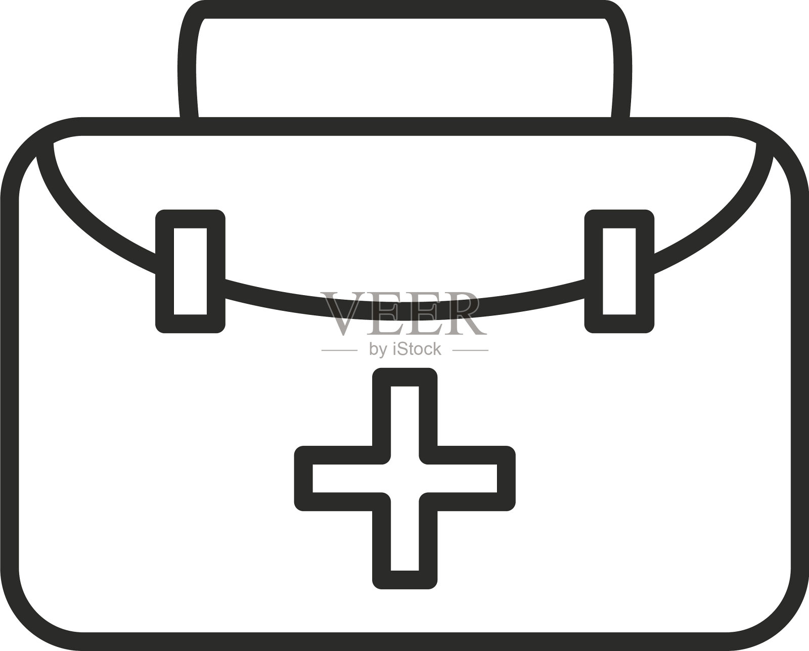 疫苗研究科学医疗箱援助线图标素材