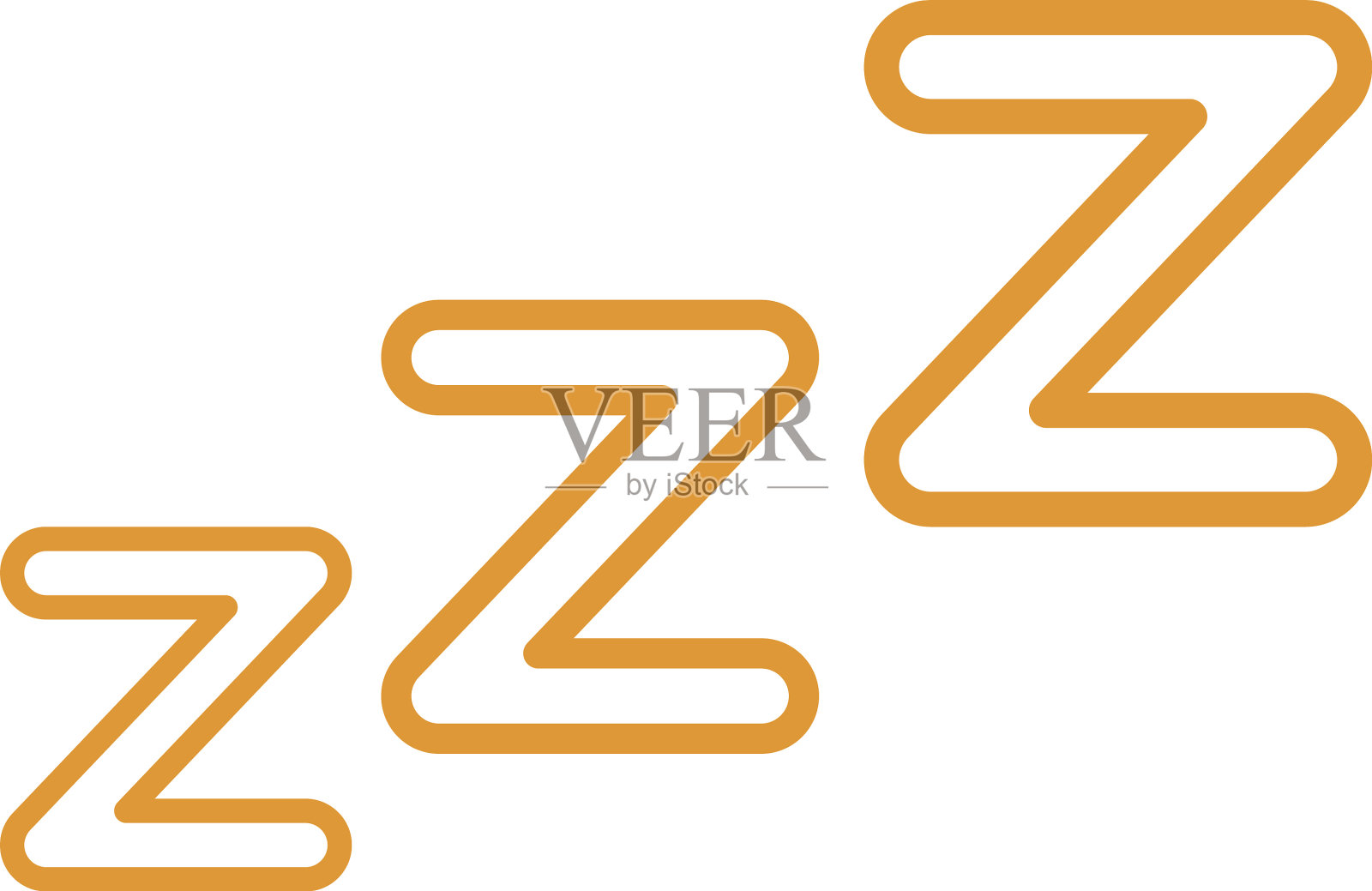 睡姿z z线造型图标设计插画图片素材