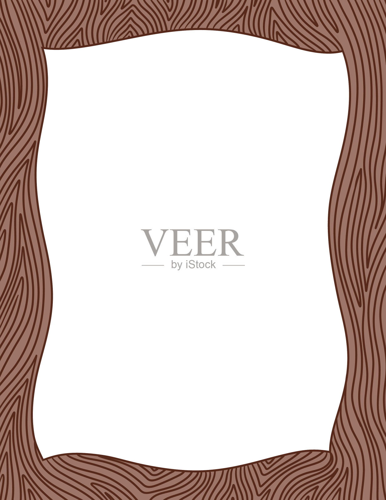 木制的边界插画图片素材