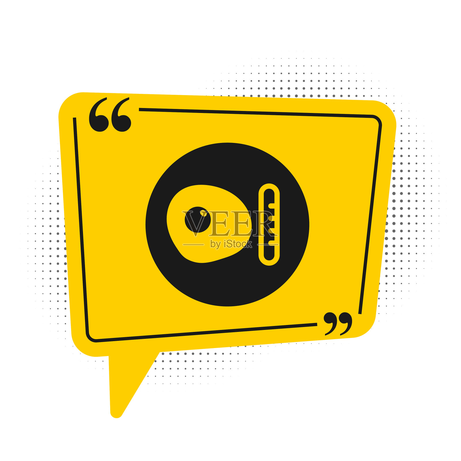 黑色的传统英式早餐煎蛋插画图片素材