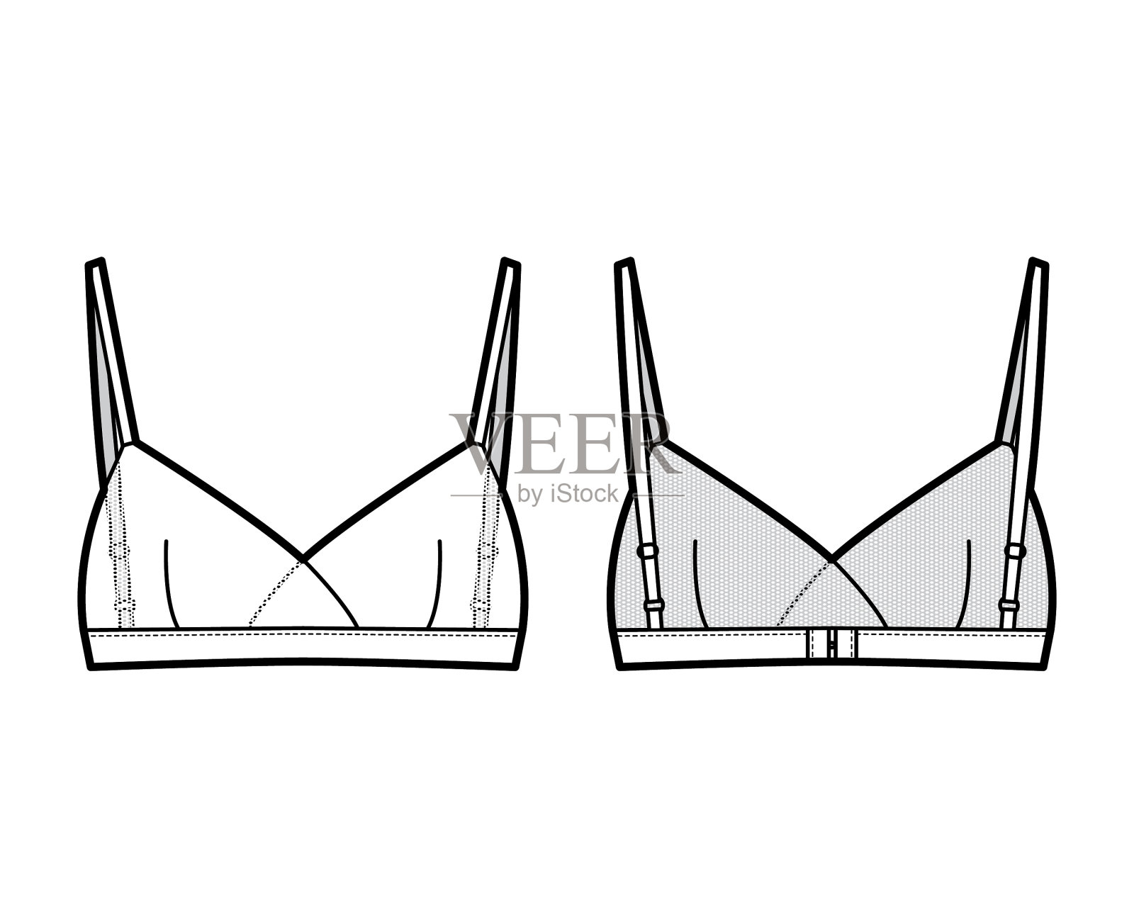轻薄内衣技术时尚插画图片素材