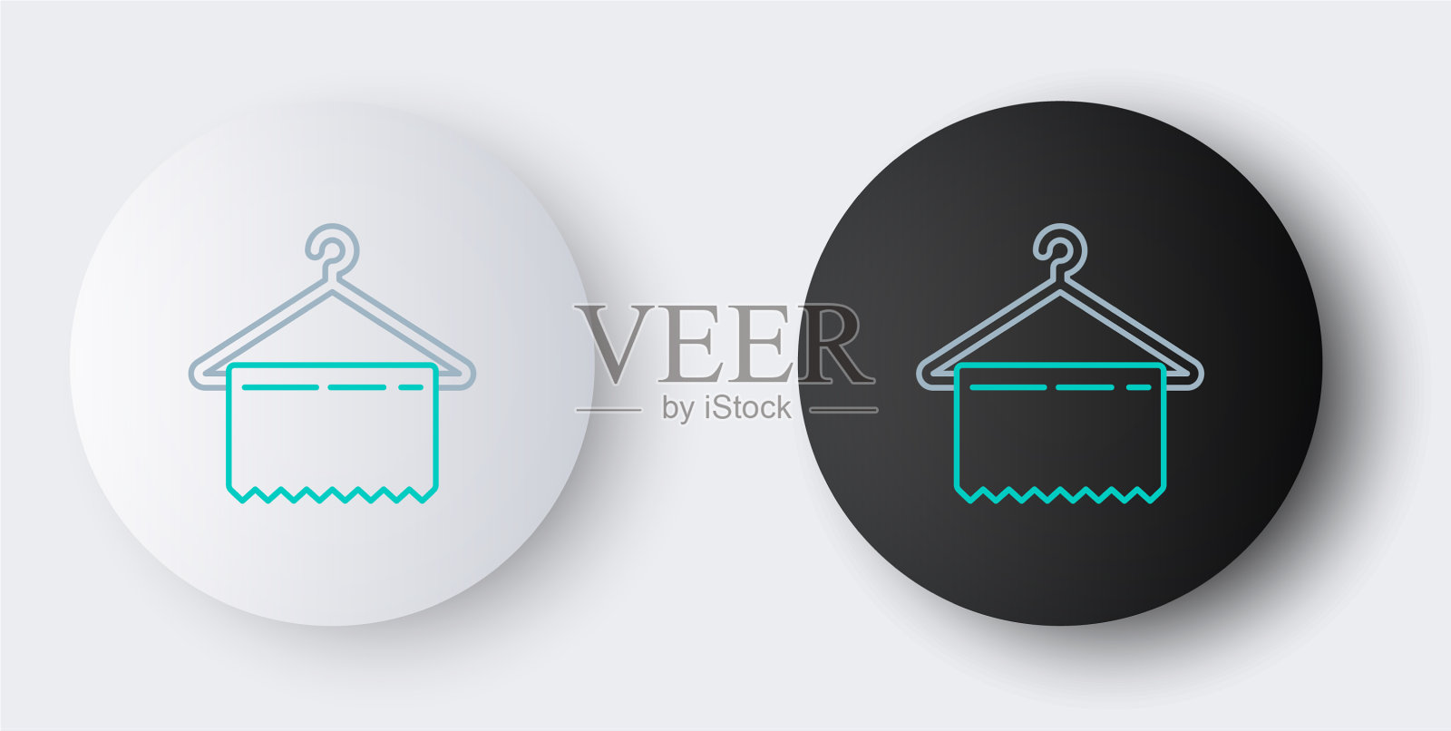 线衣架衣柜图标孤立在灰色图标素材