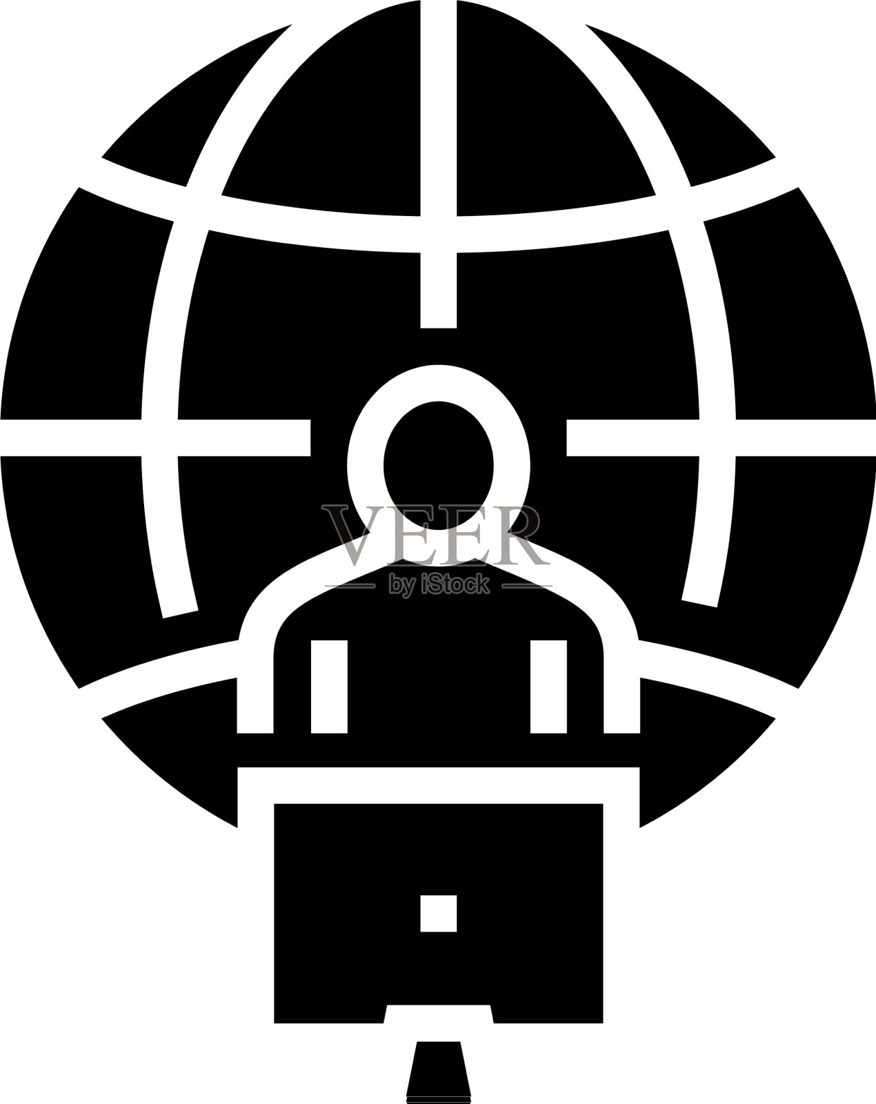 自由职业者工作世界字形图标图标素材