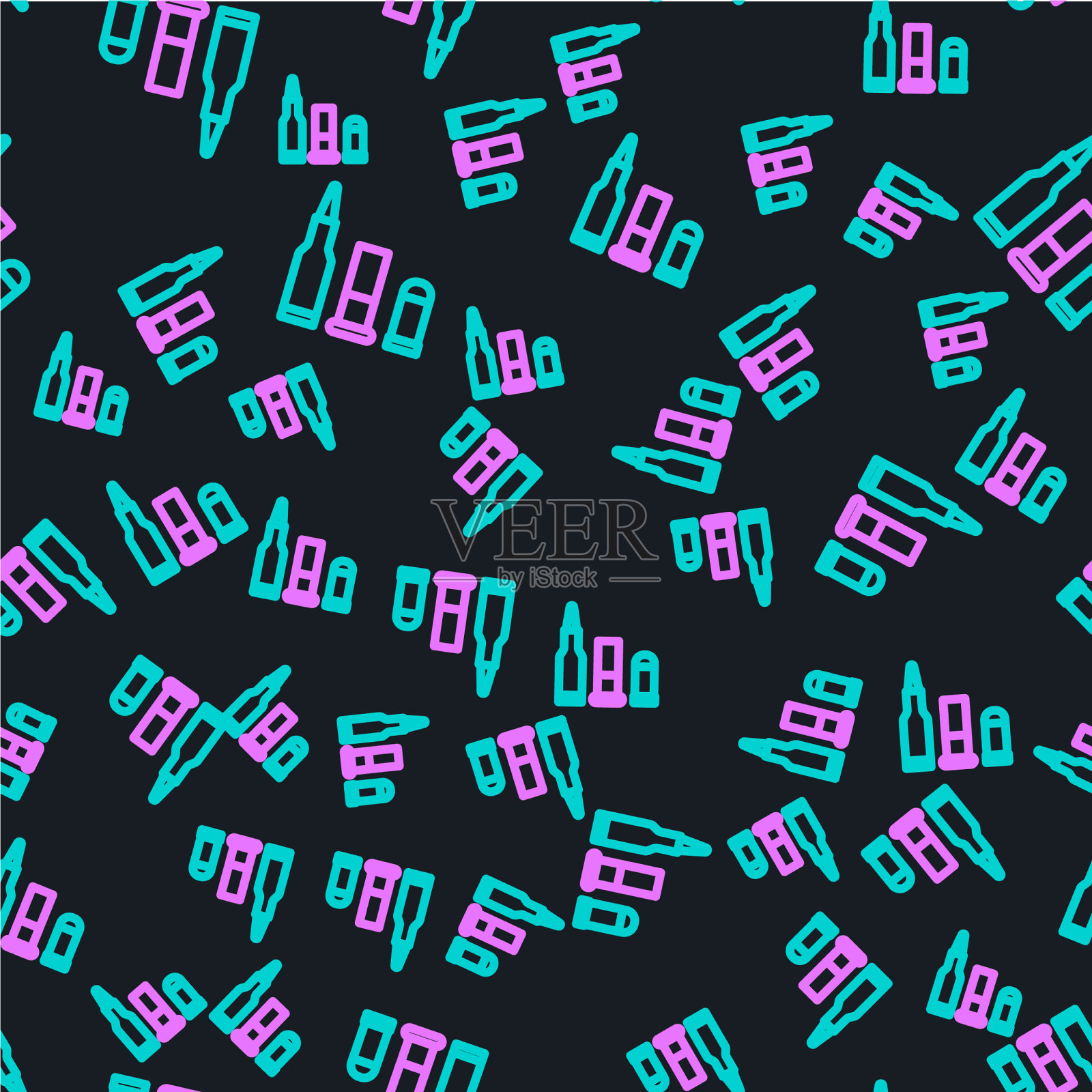 行子弹图标隔离无缝模式上插画图片素材