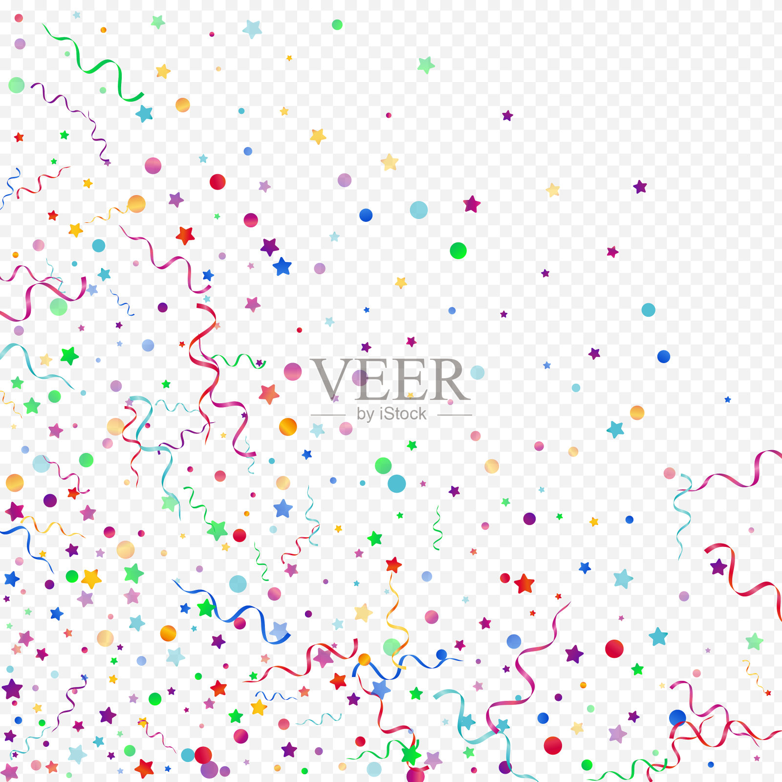 彩色色带孤立全景插画图片素材