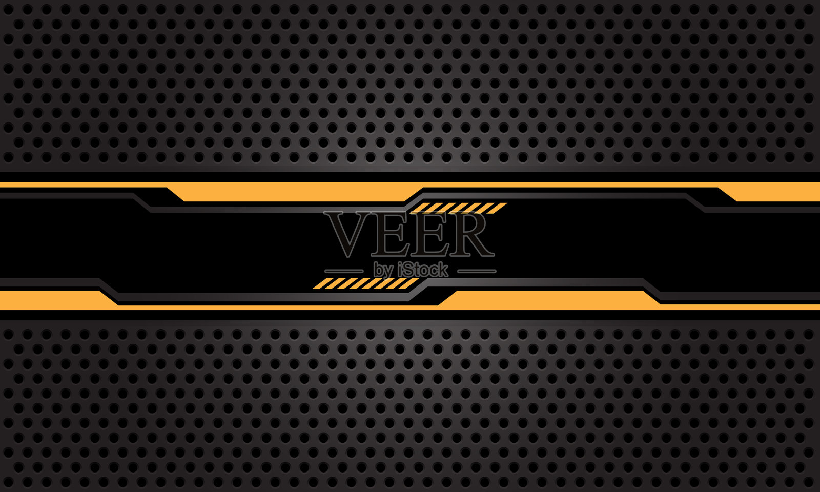 抽象黄黑网灰圆网插画图片素材