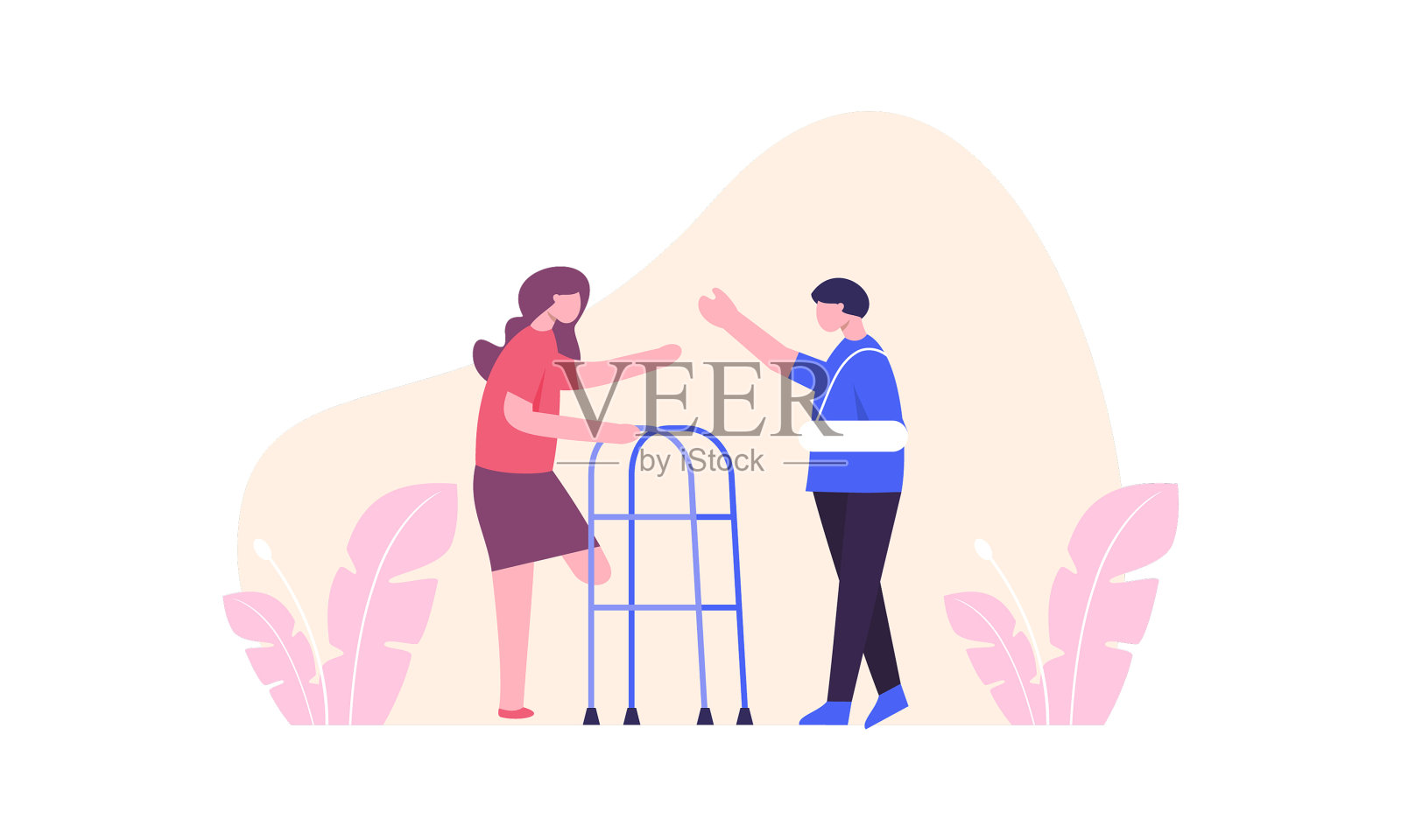 国际残疾人日插画图片素材