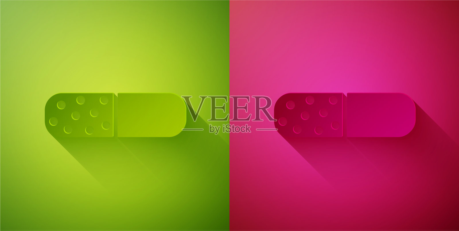 纸切复合维生素丸胶囊图标插画图片素材