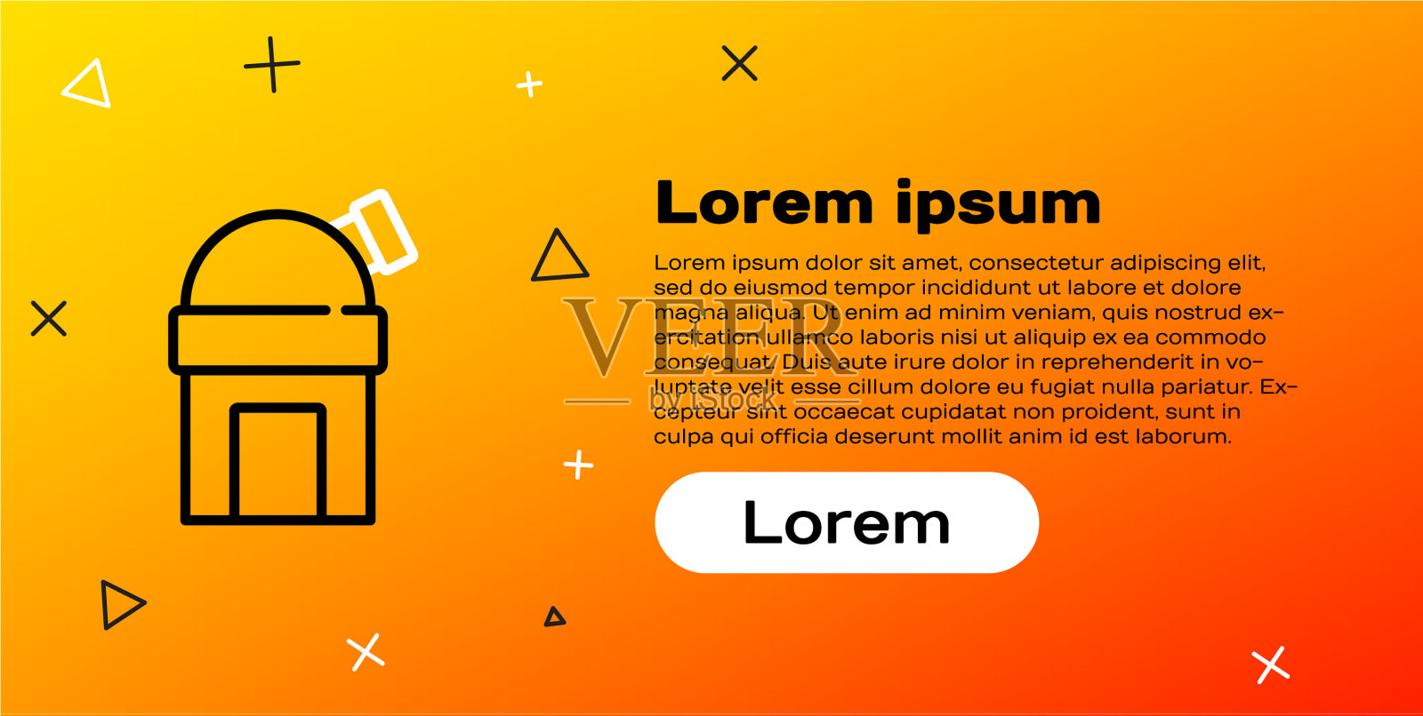 线天文观测站图标孤立上插画图片素材