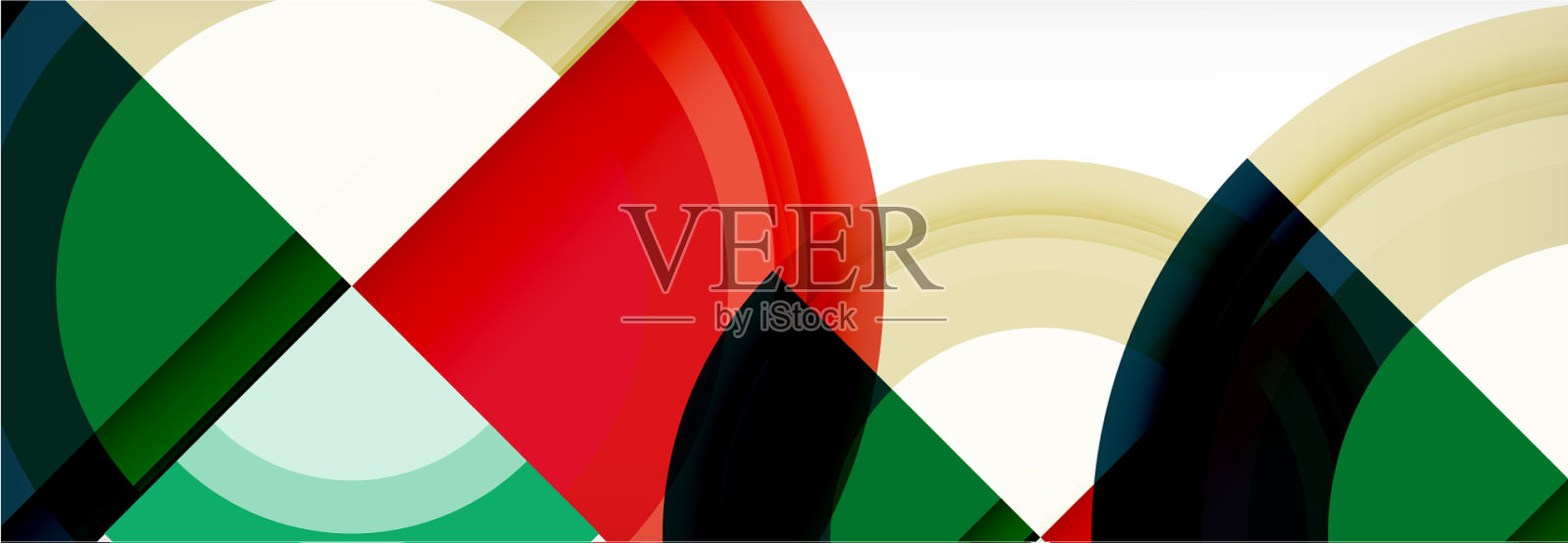 圆形形状三角形和圆形现代插画图片素材