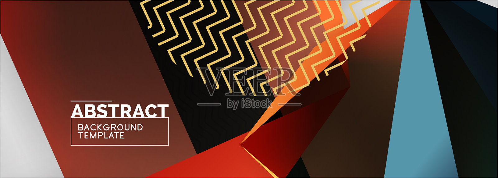 低多边形三维几何形状最小抽象插画图片素材