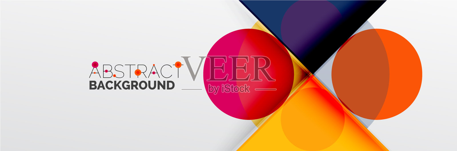 明亮的颜色圆圈抽象圆形的形状和插画图片素材