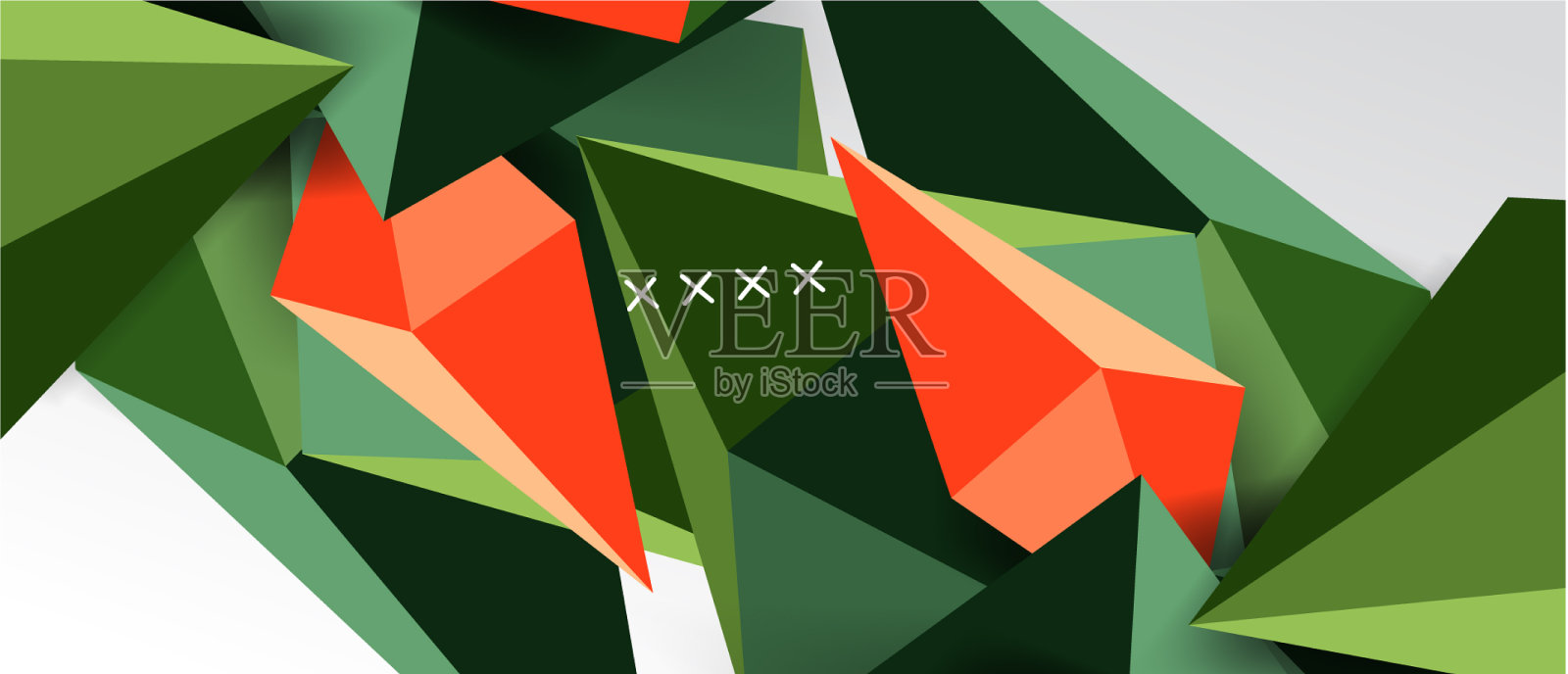 三维低聚抽象形状背景插画图片素材