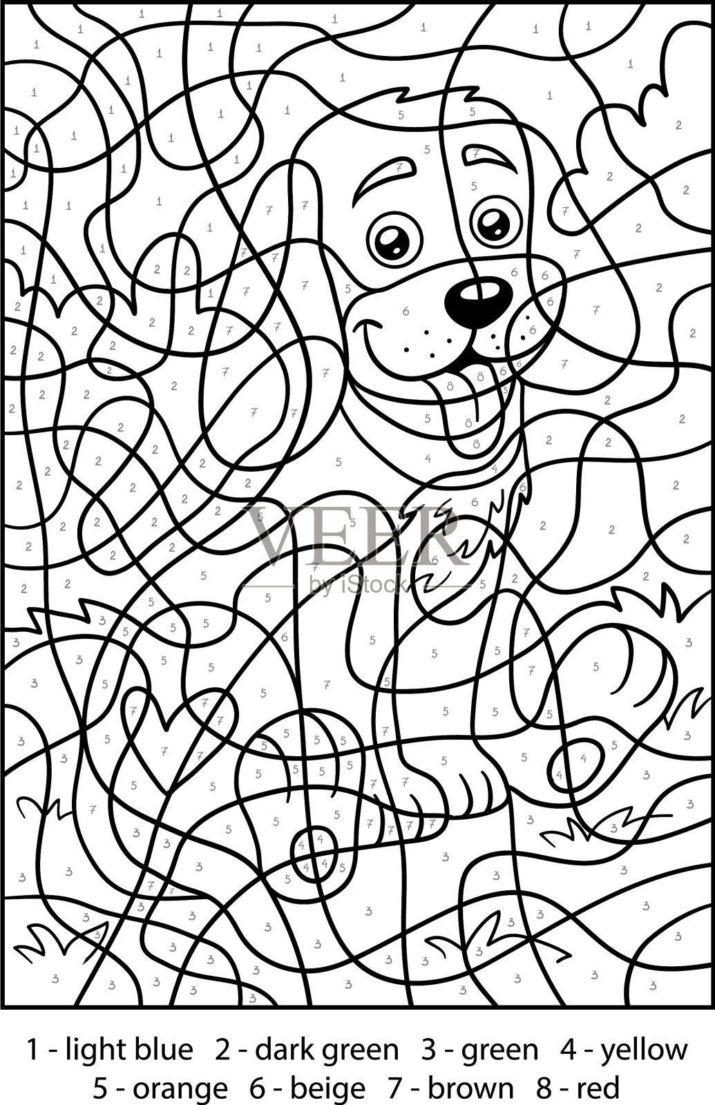 颜色数量的狗设计元素图片