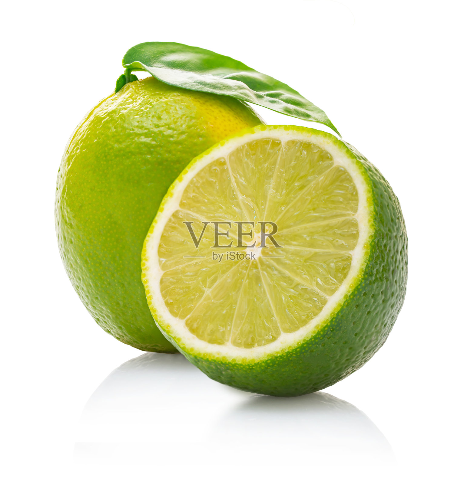 新鲜酸橙与修剪补丁照片摄影图片