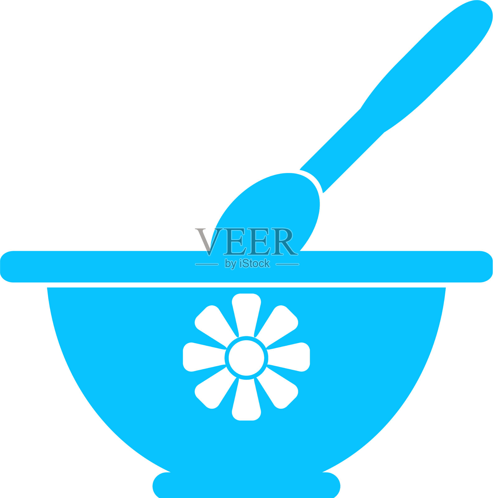 臼和杵的图标平坦插画图片素材