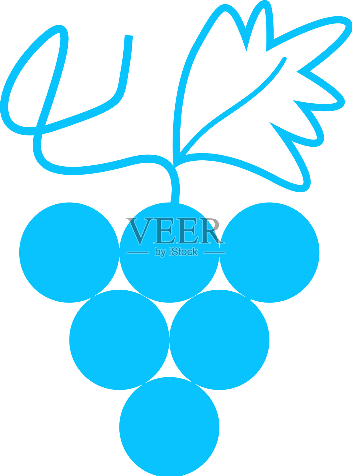 葡萄图标平插画图片素材