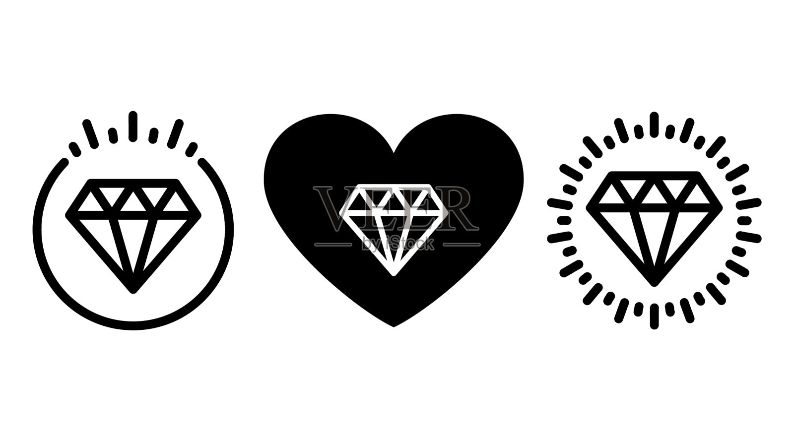 钻石线图标设置值插画图片素材