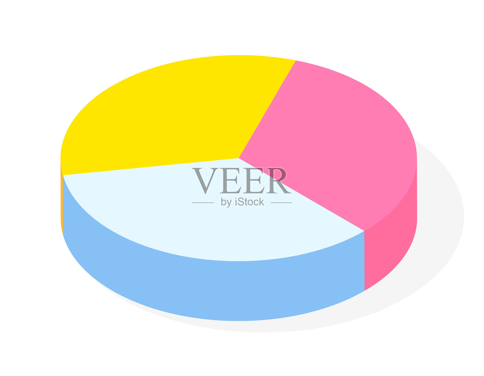 彩色三维饼图数字饼图设计元素图片