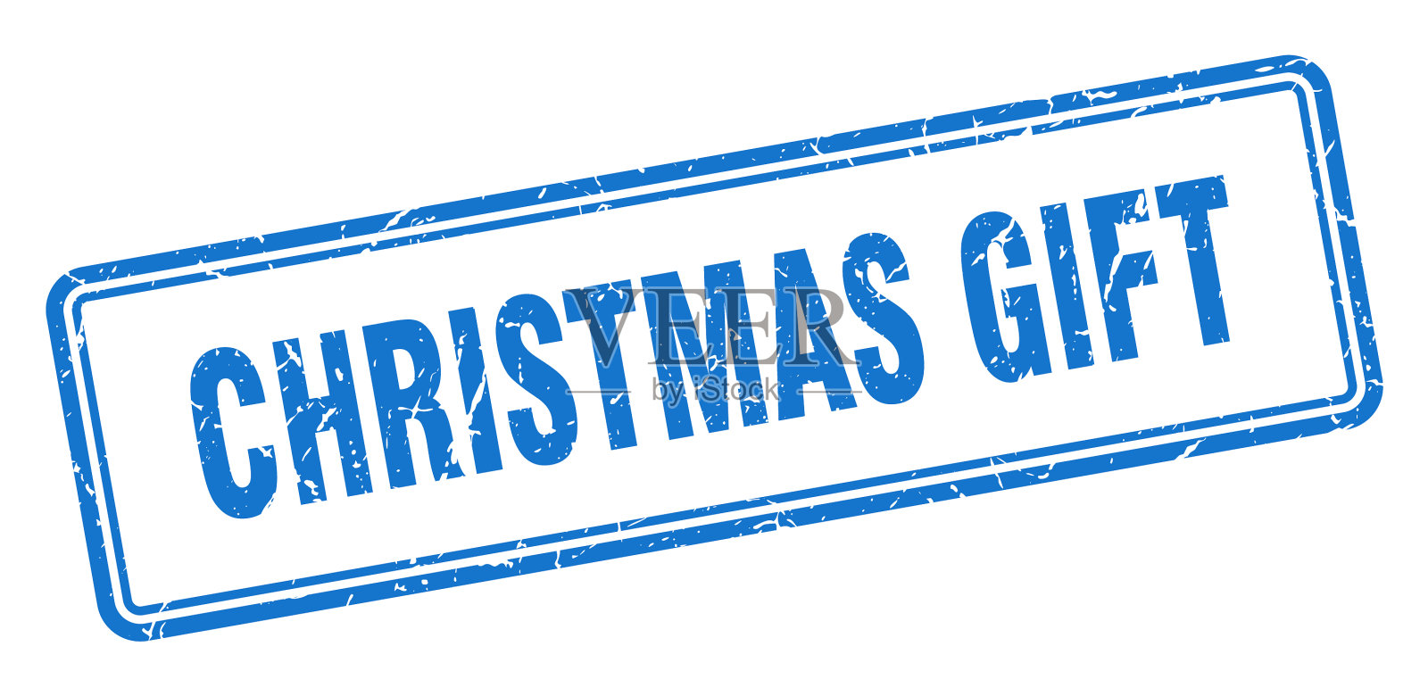 圣诞礼物邮票方形垃圾标志白色插画图片素材