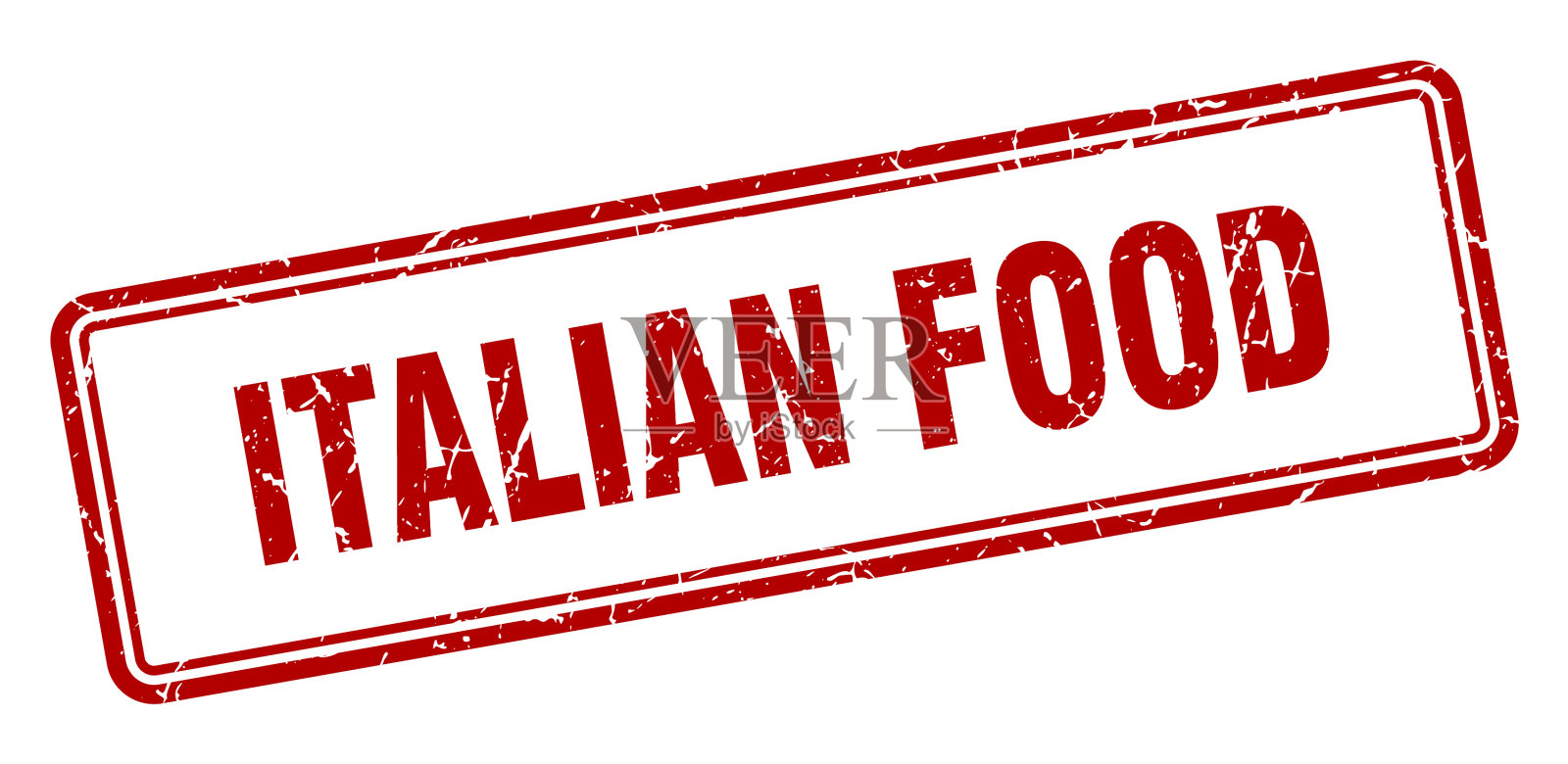 白色的意大利食品券广场垃圾标语插画图片素材