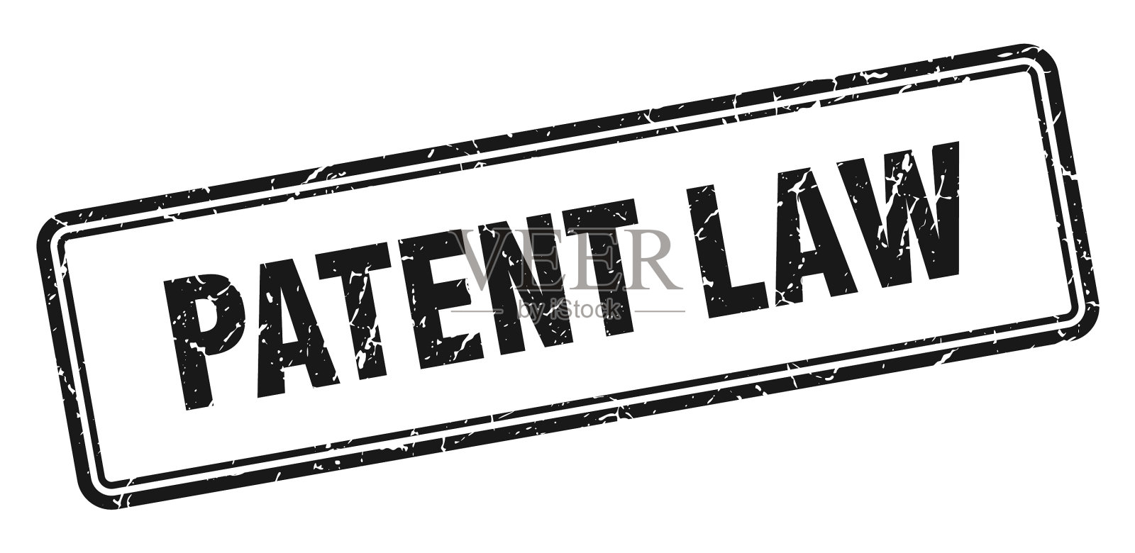 专利法印章方形垃圾标志上的白色插画图片素材