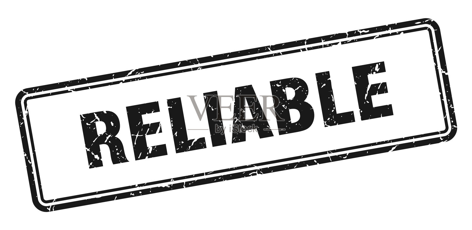 可靠的邮票方形垃圾标志上的白色插画图片素材