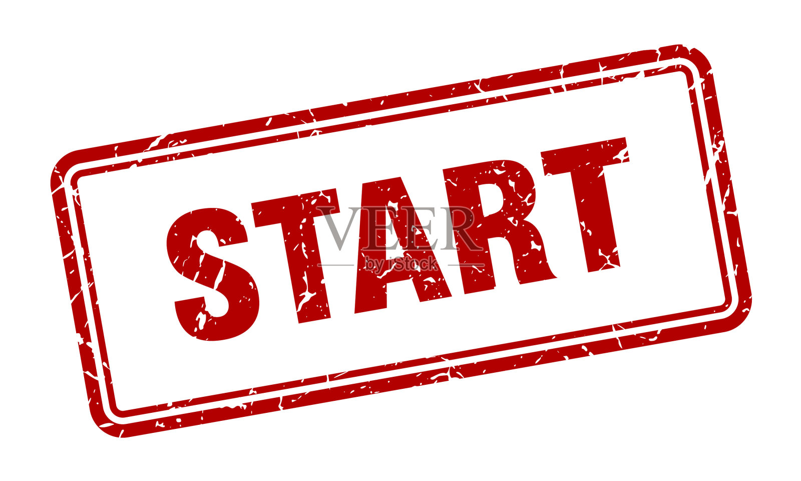 开始邮票广场垃圾标志上的白色背景插画图片素材