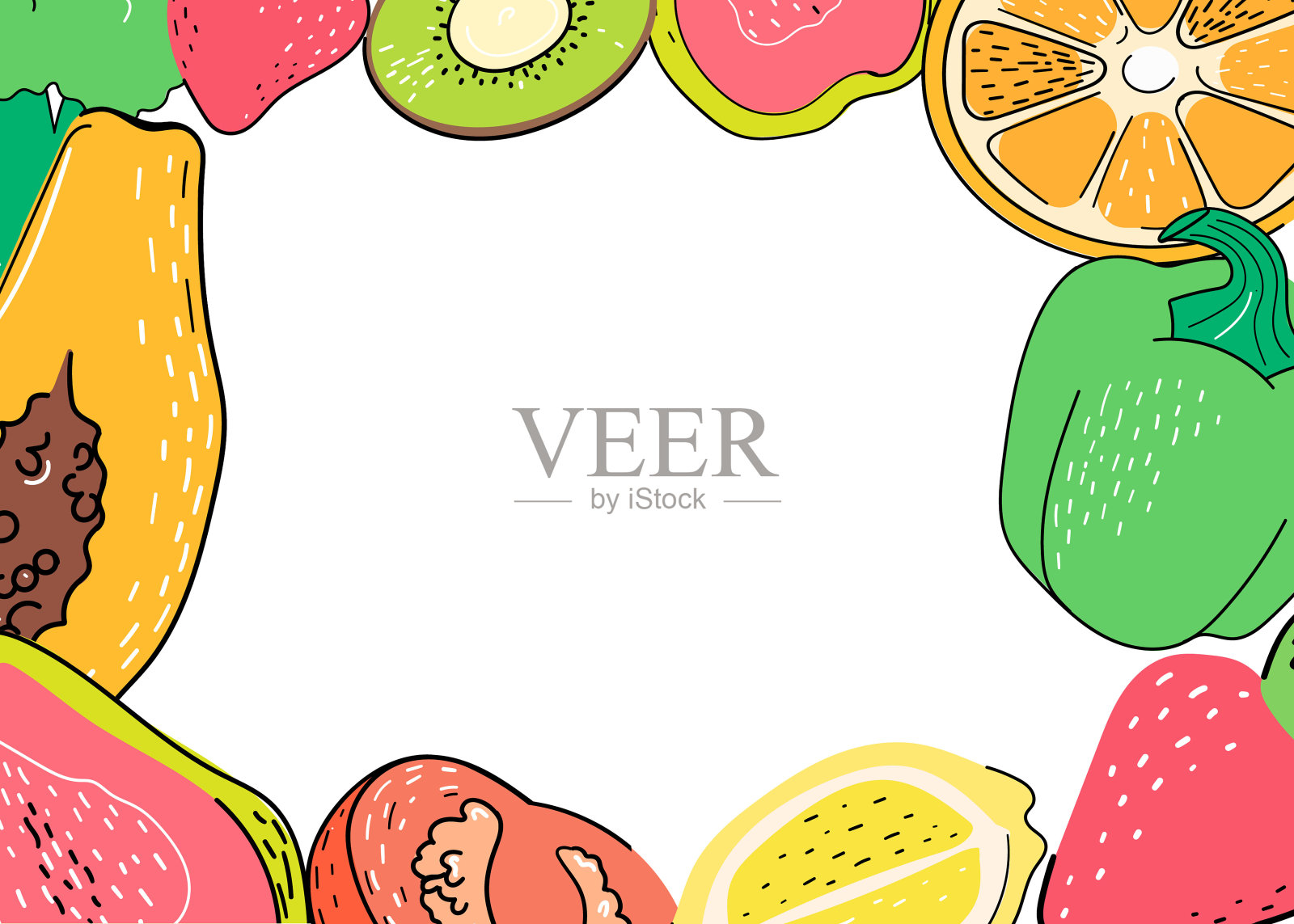 果蔬架插画图片素材