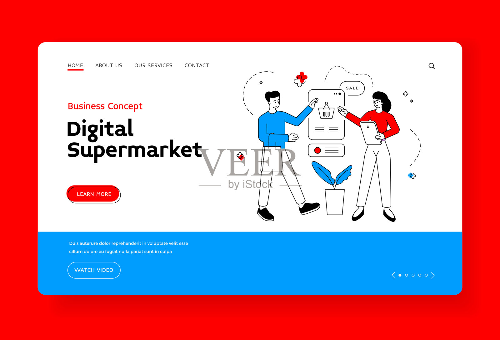 销售过程中负责向客户提供商品的经理。旗帜模板设计模板素材