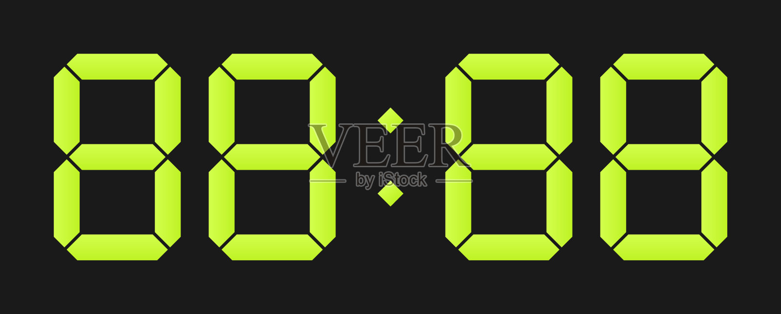 数字计算器黑色背景上的一组矢量数字插画图片素材