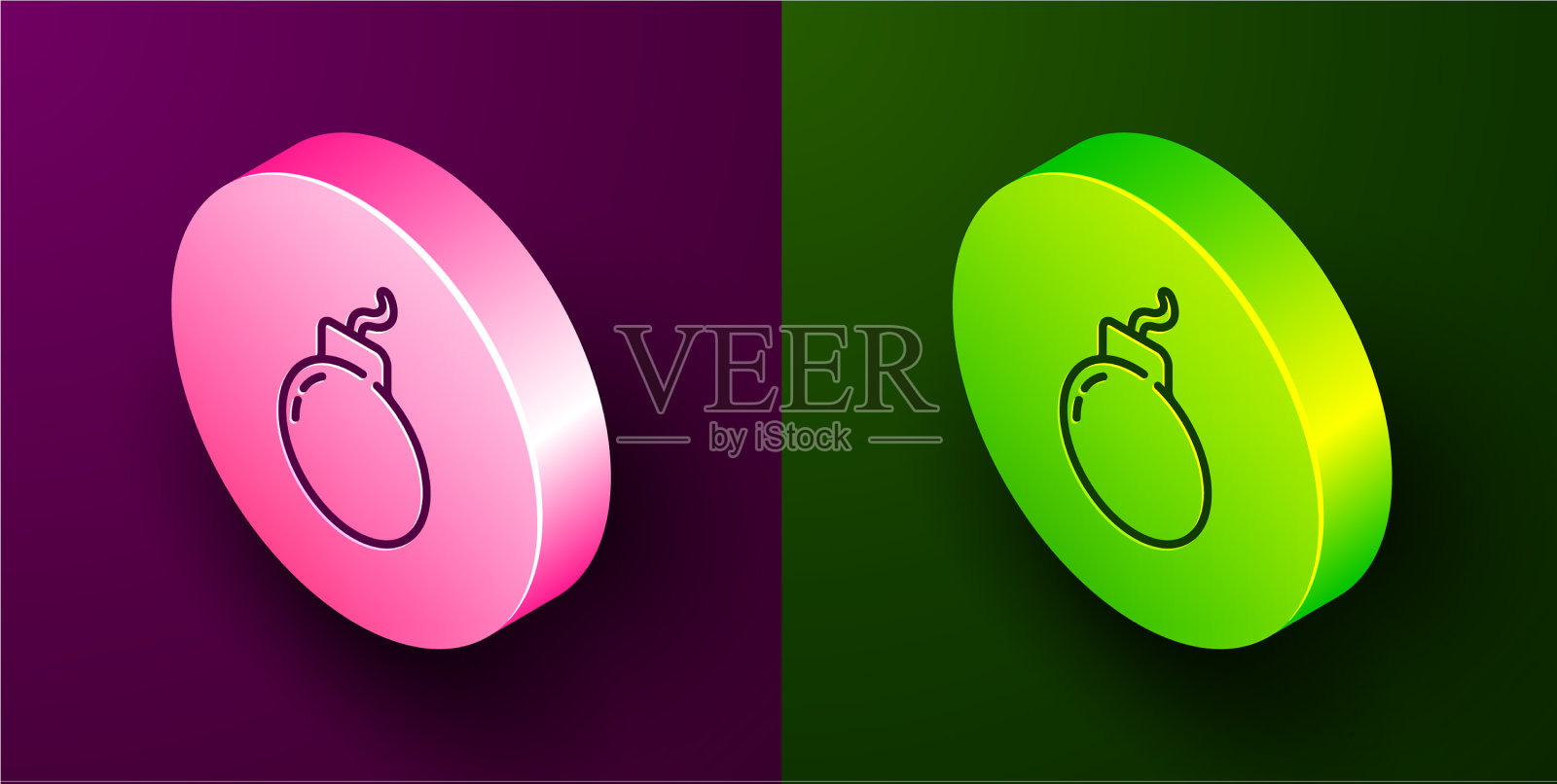 等距线炸弹准备爆炸孤立图标图标素材