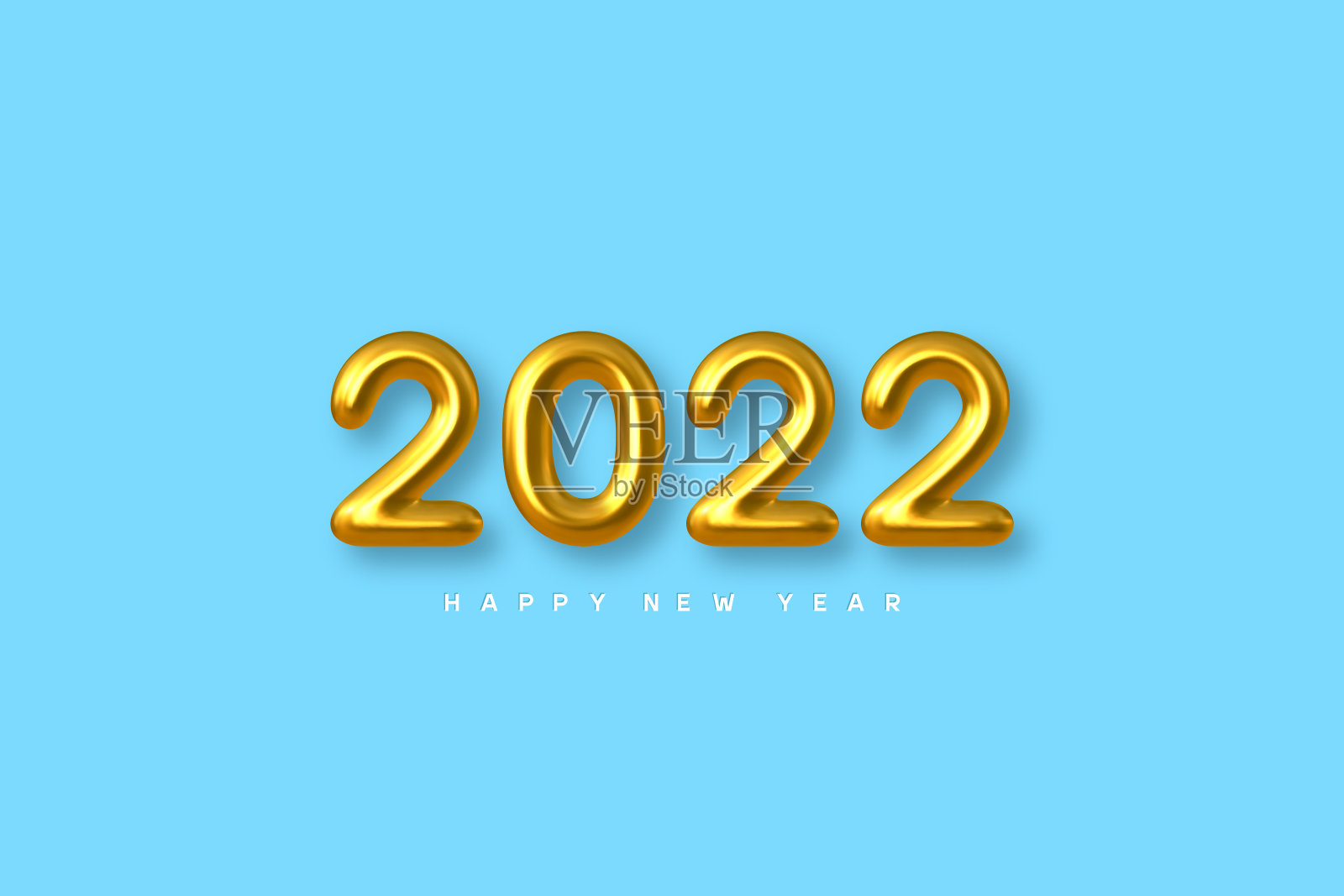 2022年新年标志。插画图片素材