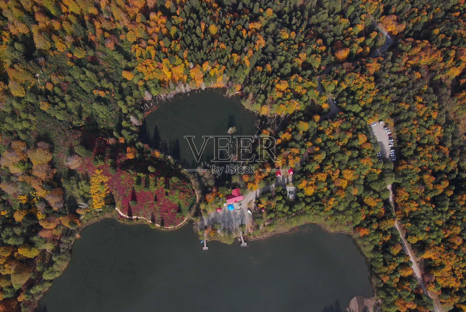 秋季鸟瞰图阿尔特文照片摄影图片