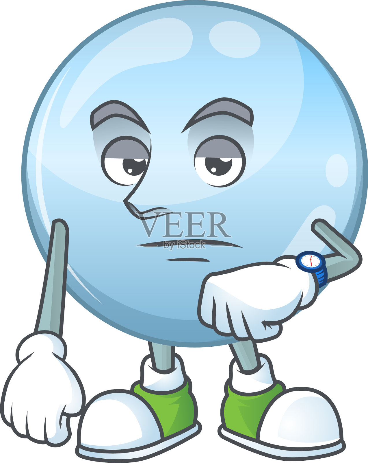 胶原滴与等待手势卡通设计元素图片