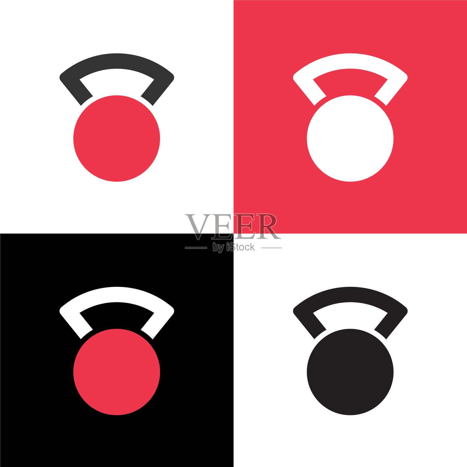 简单壶铃图标设计的健身器材图标素材