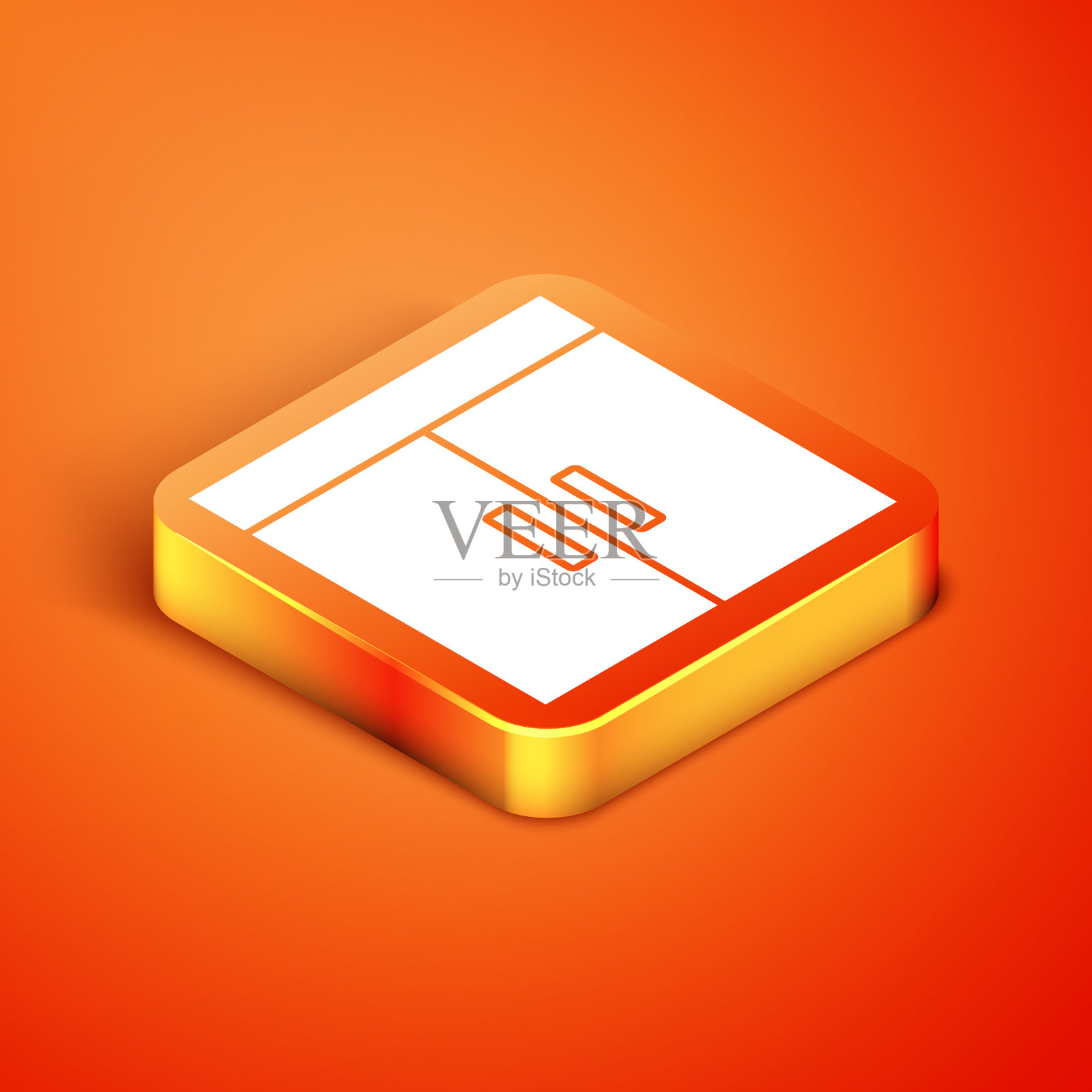 等距的衣橱图标孤立在橙色图标素材