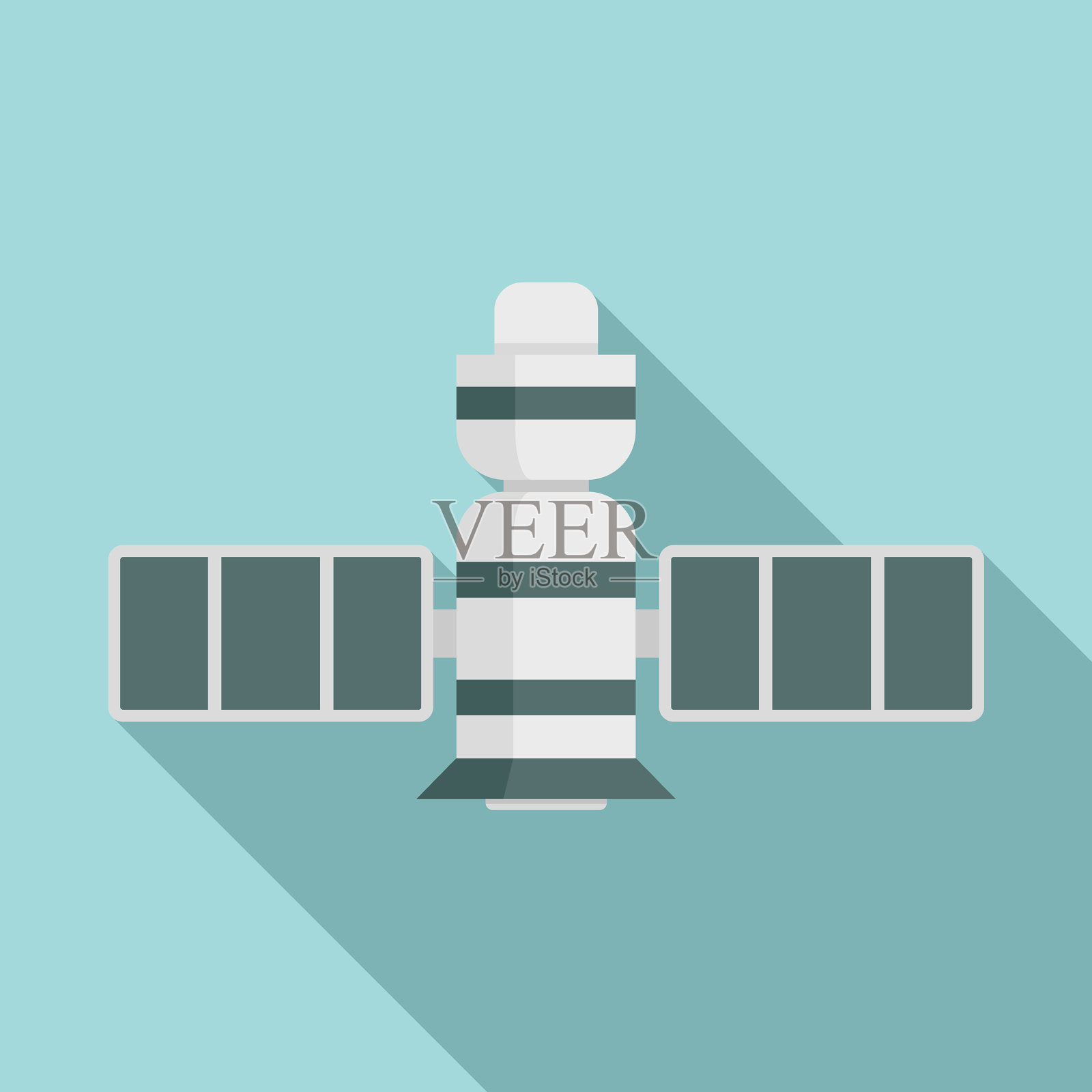 信号卫星图标平面风格插画图片素材