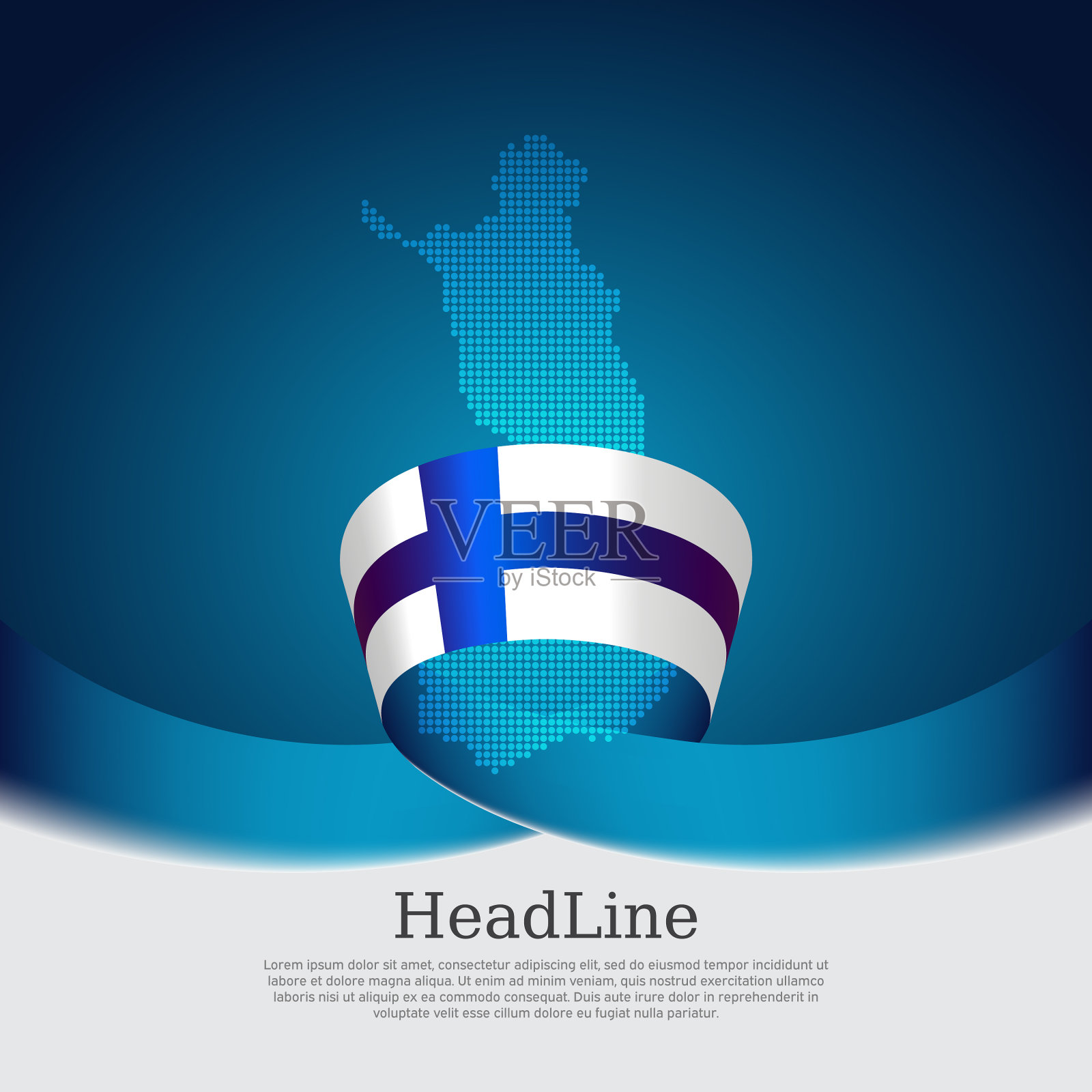 背景与旗帜芬兰国籍芬兰人插画图片素材