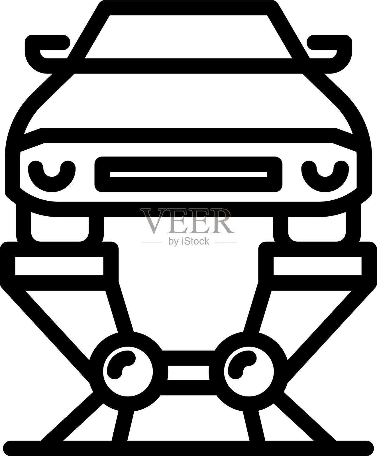 液压汽车升降机图标轮廓样式插画图片素材