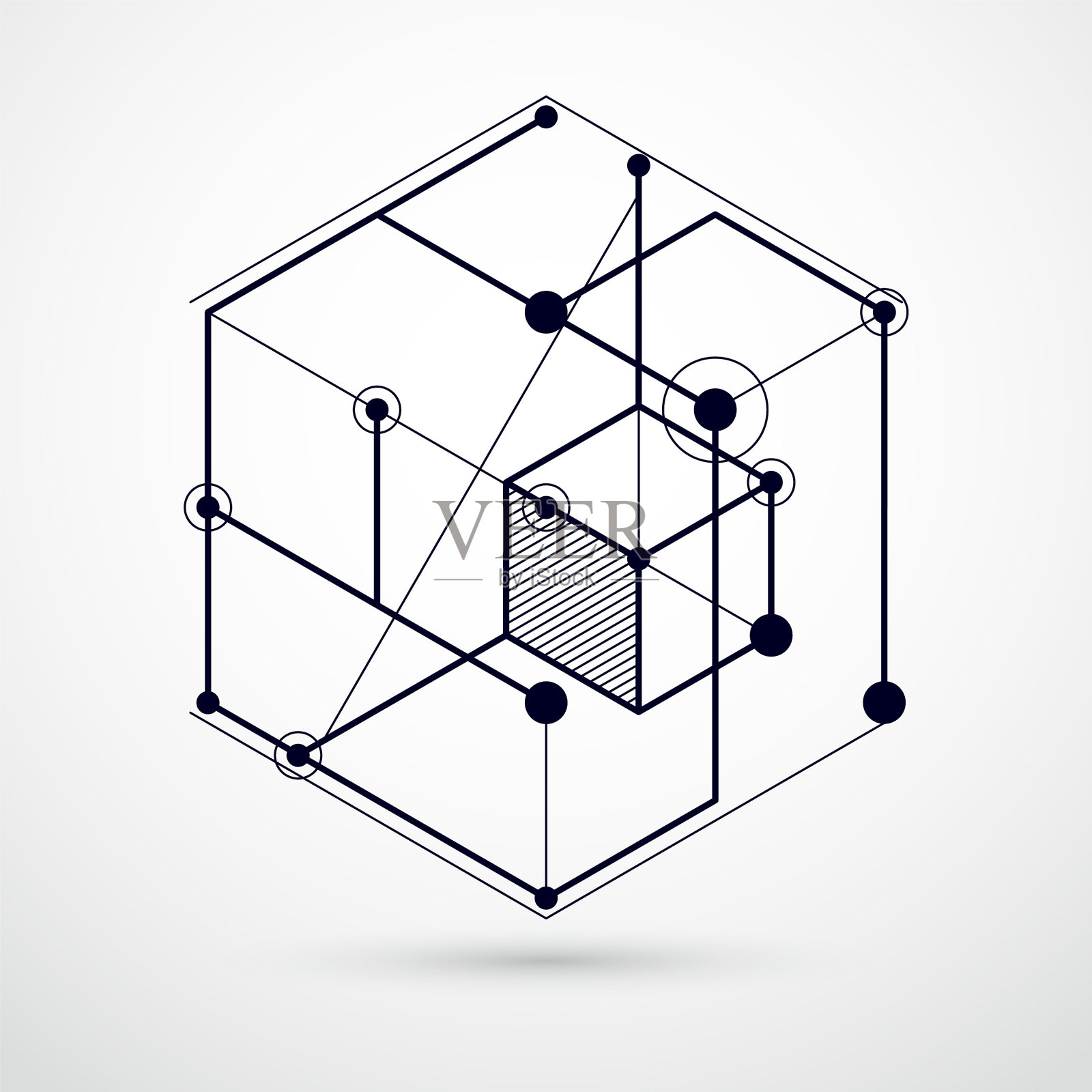 机械方案黑白工程插画图片素材