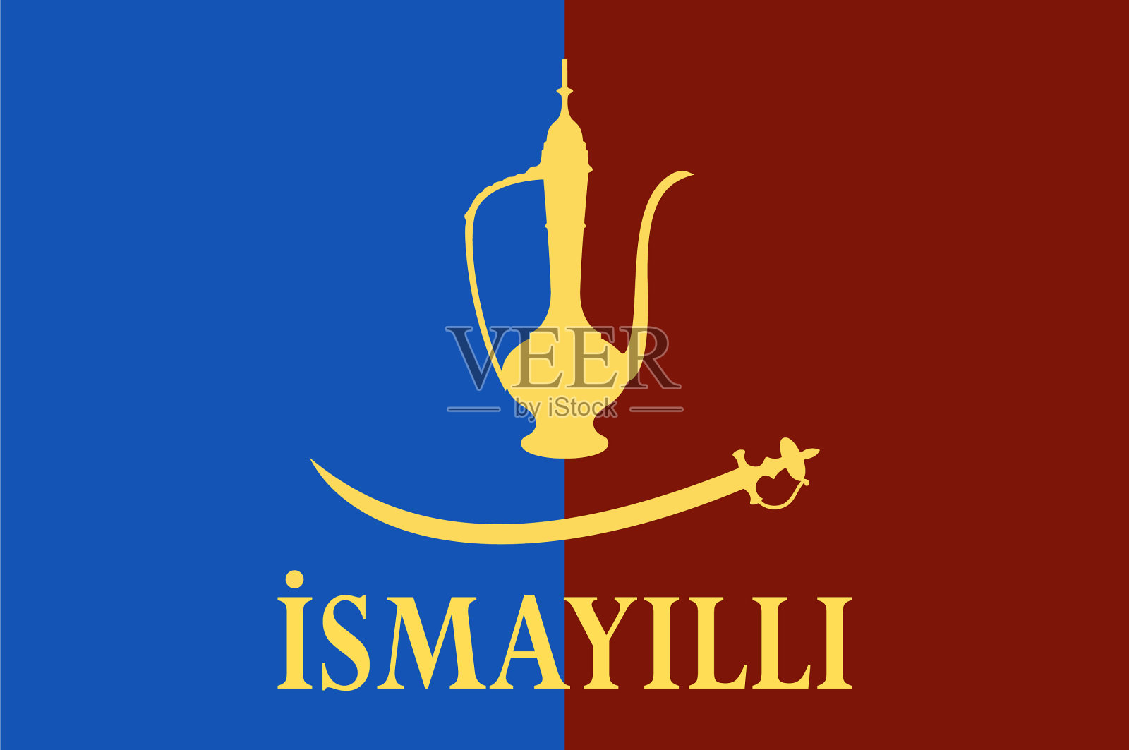 阿塞拜疆的ismayilli旗插画图片素材