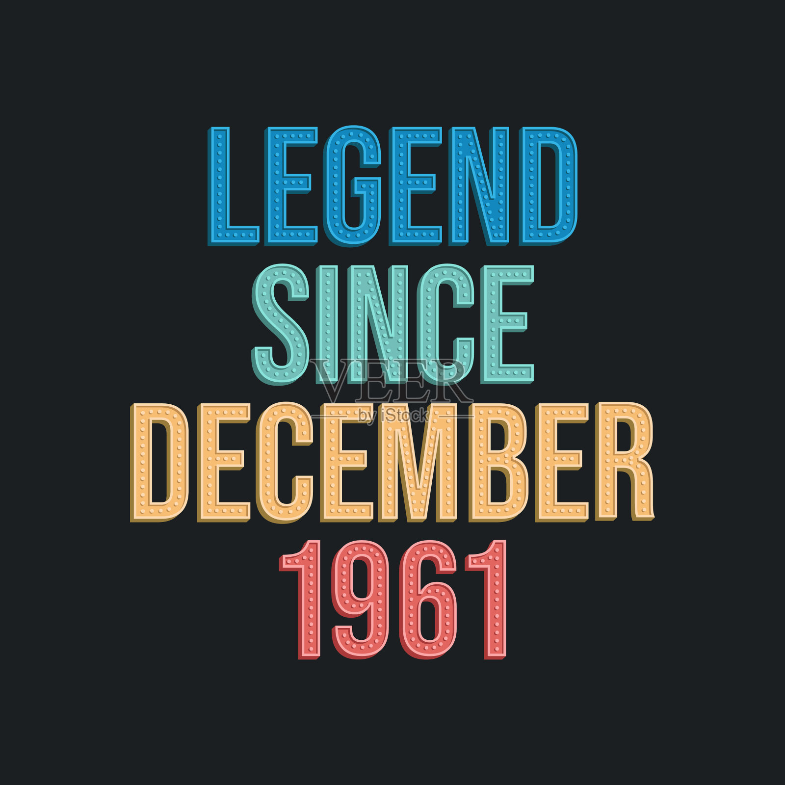 传奇自1961年12月-复古插画图片素材