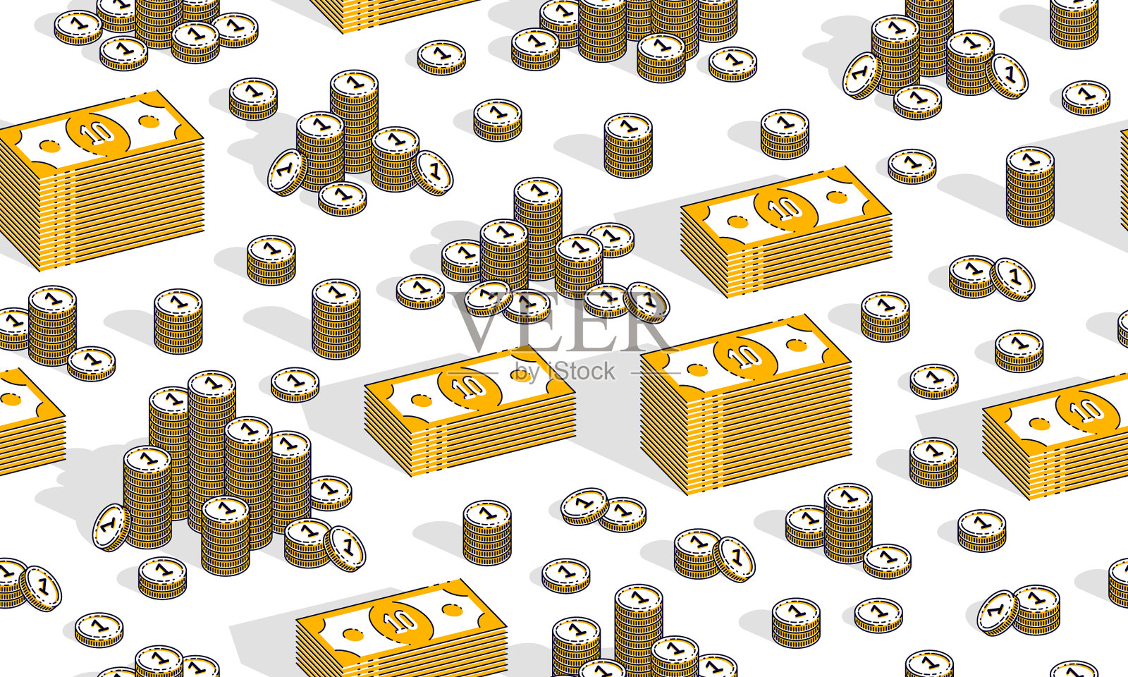 货币现金无缝背景美元货币插画图片素材