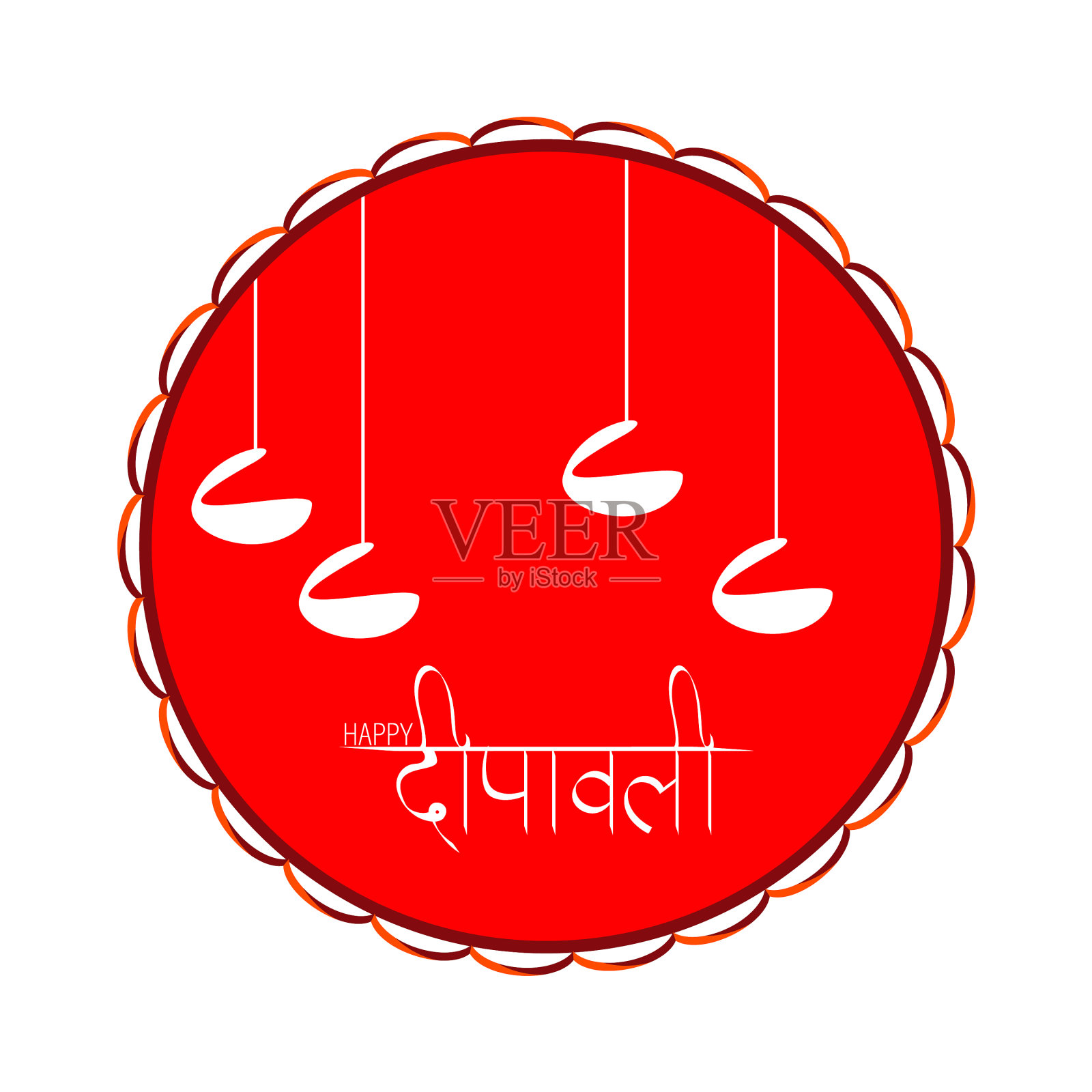 排灯节是印地语，意思是插画图片素材