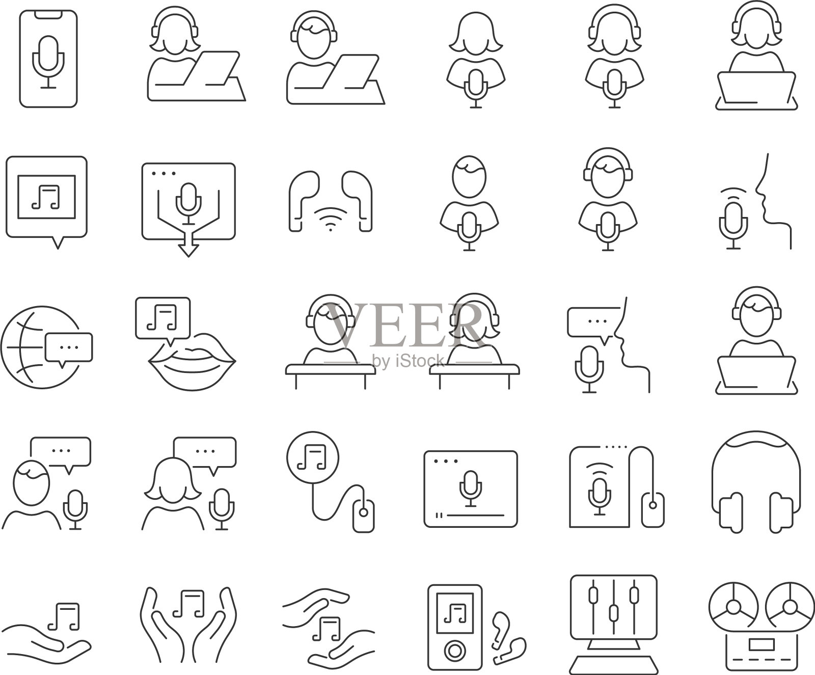 行图标播客图标素材