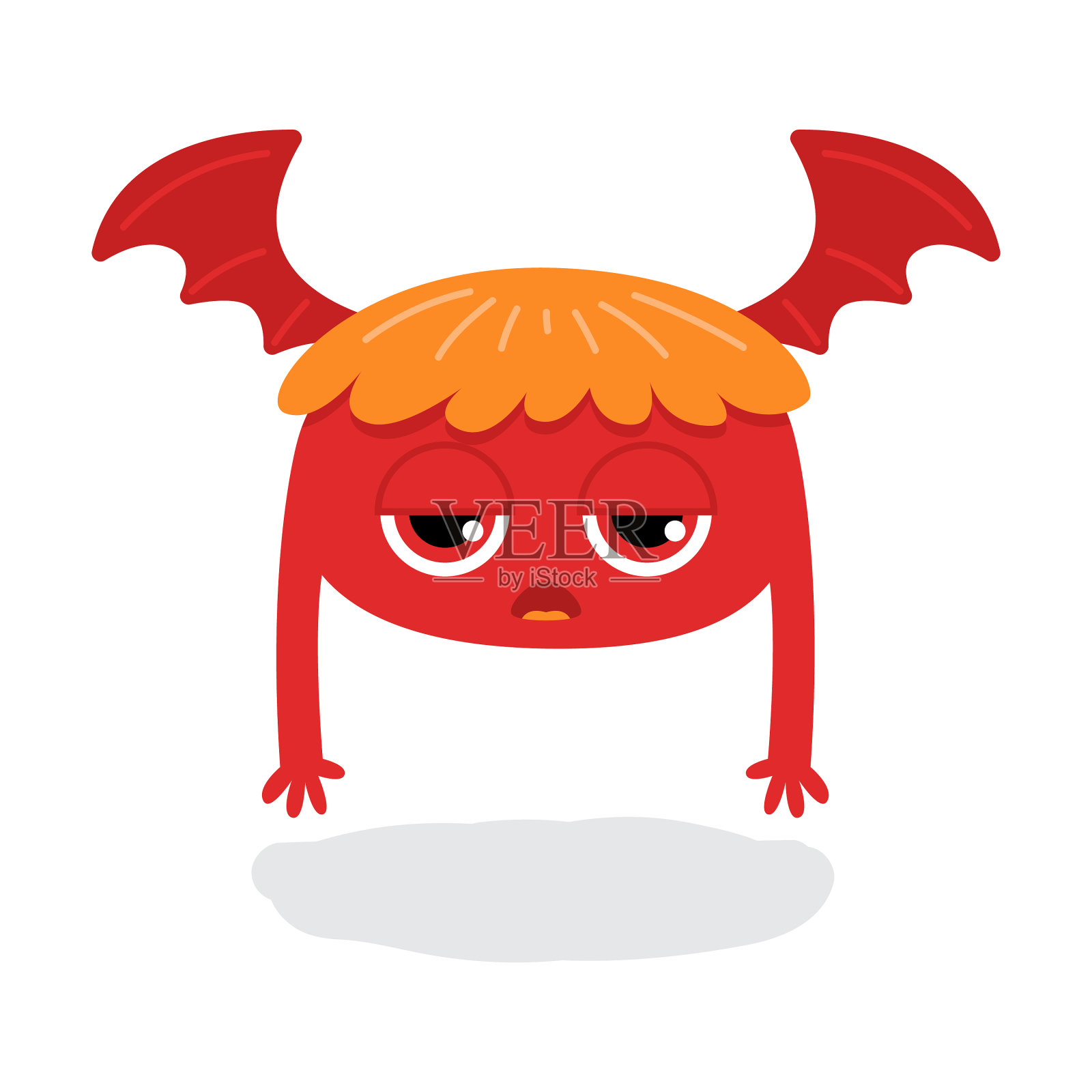 可爱的懒飞万圣节怪物平面设计设计元素图片