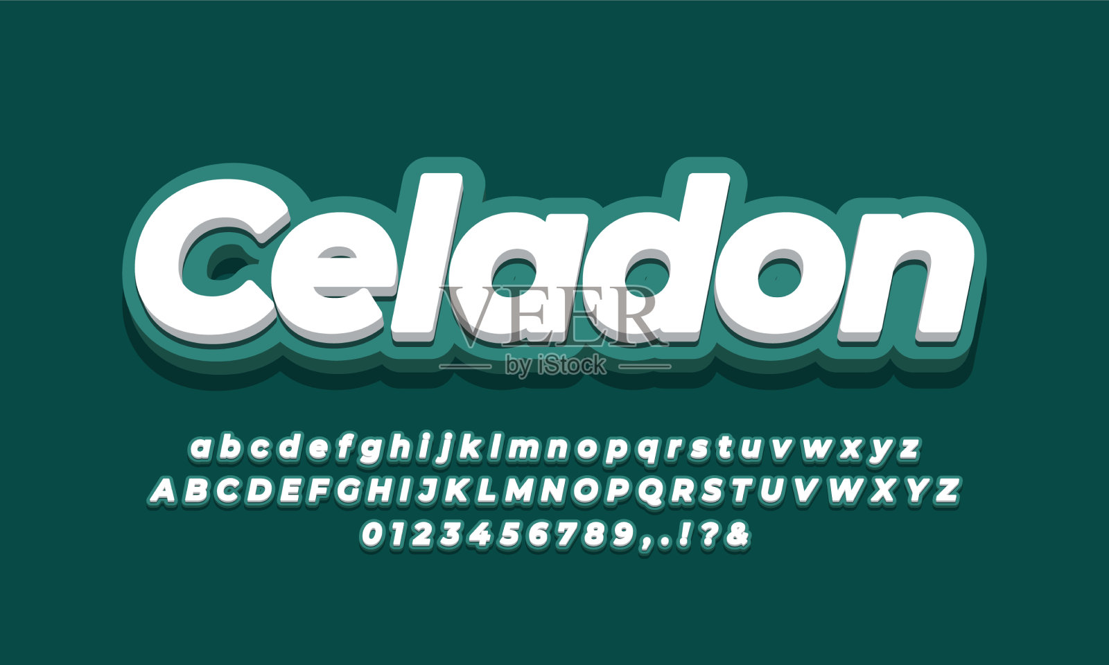 绿色军队3d文字效果插画图片素材